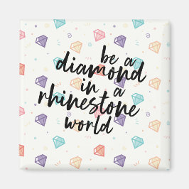 Diamond in een Rhinestone-wereld Magneet