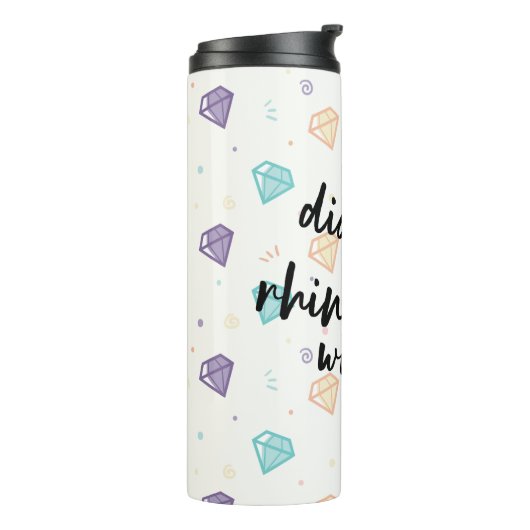 Diamond in een Rhinestone-wereld Thermosbeker (Gedraaid links)
