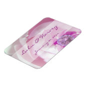 Diamond in een roze roze bruiloft magneet (Linkerzijde)