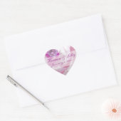 Diamond in een roze roze persoonlijke weddenschap hart sticker (Envelop)