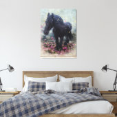 DIAMOND in Flowers ~ Wrapped Canvas Afdruk (Insitu (Slaapkamer))
