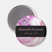 Diamond in Pink Rose Personal Wedding Magneet (Voorkant / Achterkant)