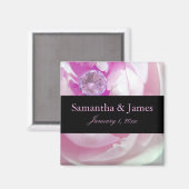 Diamond in Pink Rose Personal Wedding Magneet (Voorkant / Achterkant)