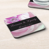 Diamond in Pink Rose Personal Wedding Onderzetter (Linkerzijde)