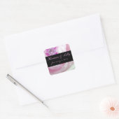 Diamond in Pink Rose Persoonlijk huwelijk Vierkante Sticker (Envelop)