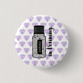 Diamond in trainingsknop ronde button 3,2 cm (Voorkant)