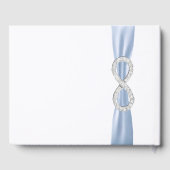 Diamond Infinity Blue Ribbon Wedding Guestbook Gastenboek (Achterkant)