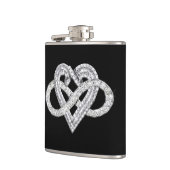 Diamond Infinity Heart Flask Heupfles (Links)