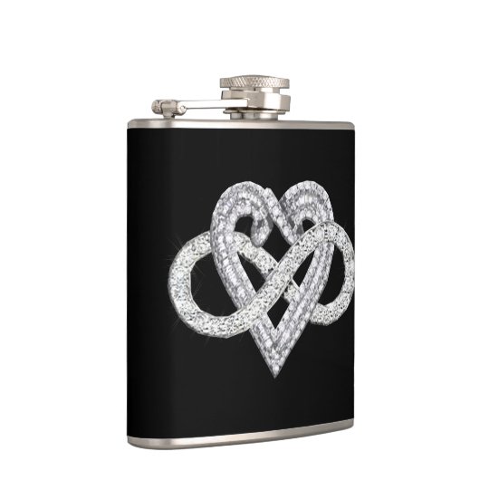 Diamond Infinity Heart Flask Heupfles (Rechts)