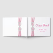 Diamond Infinity Pink Ribbon Wedding Guestbook Gastenboek (Volledig)
