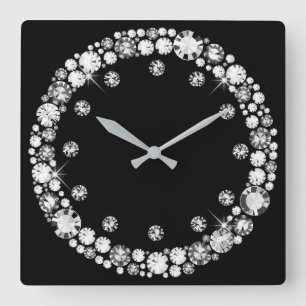 Diamond Infinity Vierkante Klok