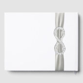 Diamond Infinity White Ribbon Wedding Guestbook Gastenboek (Achterkant)
