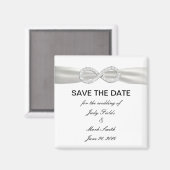 Diamond Infinity WhiteWedding Save the Date Magnet (Voorkant / Achterkant)