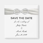 Diamond Infinity WhiteWedding Save the Date Magnet (Voorkant)