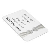 Diamond Infinity WhiteWedding Save the Date Magnet Magneet (Rechterzijde)