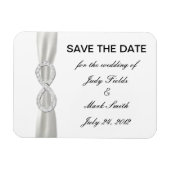 Diamond Infinity WhiteWedding Save the Date Magnet Magneet (Horizontaal)