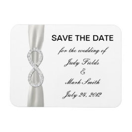 Diamond Infinity WhiteWedding Save the Date Magnet Magneet