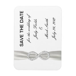 Diamond Infinity WhiteWedding Save the Date Magnet Magneet