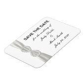 Diamond Infinity WhiteWedding Save the Date Magnet Magneet (Linkerzijde)