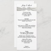 Diamond Infinity Wit Bruiloft Menu Kaart (Voorkant / Achterkant)