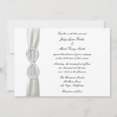 Diamond Infinity Wit Bruiloft Uitnodiging (Voorkant)