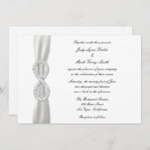 Diamond Infinity Wit Bruiloft Uitnodiging (Voorkant / Achterkant)