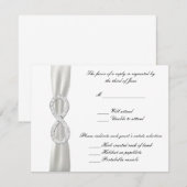 Diamond Infinity Wit Huwelijksreactie Kaart (Voorkant / Achterkant)