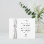 Diamond Infinity Witte Trouw Getuige Kaart (Staand voorkant)