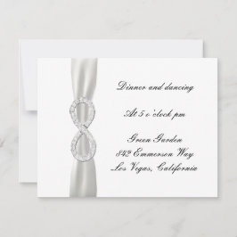 Diamond Infinity Witte Trouwreceptiekaart Kaart