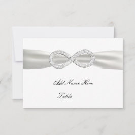 Diamond Infinity Witte Trouwtafel Plaatshouderkaar Kaart