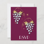 Diamond Invitations Grapes Design Kaart (Voorkant)