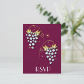 Diamond Invitations Grapes Design Kaart (Staand voorkant)
