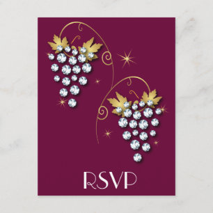 Diamond Invitations Grapes Design Kaart