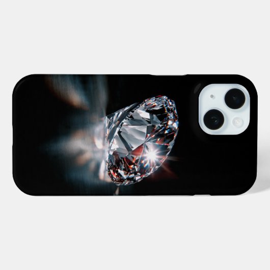 Diamond iPhone 15 Case – Sparkle with Every Swi (Achterkant (horizontaal))