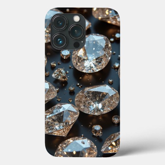 Diamond iPhone Case ziet eruit als echte diamanten (Achterkant)