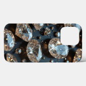 Diamond iPhone Case ziet eruit als echte diamanten (Achterkant (horizontaal))