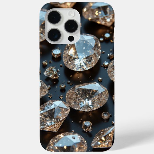 Diamond iPhone Case ziet eruit als echte diamanten (Achterkant)