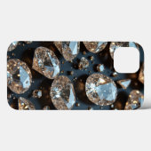 Diamond iPhone Case ziet eruit als echte diamanten (Achterkant (horizontaal))