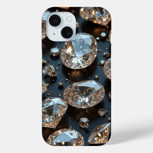 Diamond iPhone Case ziet eruit als echte diamanten (Achterkant)