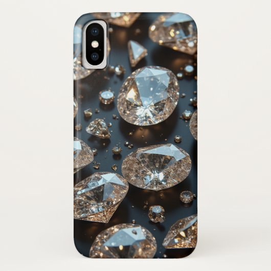 Diamond iPhone Case ziet eruit als echte diamanten (Achterkant)