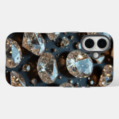 Diamond iPhone Case ziet eruit als echte diamanten (Achterkant (horizontaal))
