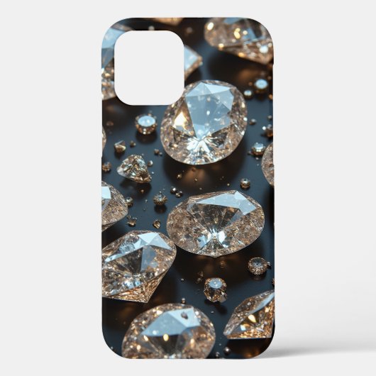 Diamond iPhone Case ziet eruit als echte diamanten (Achterkant)