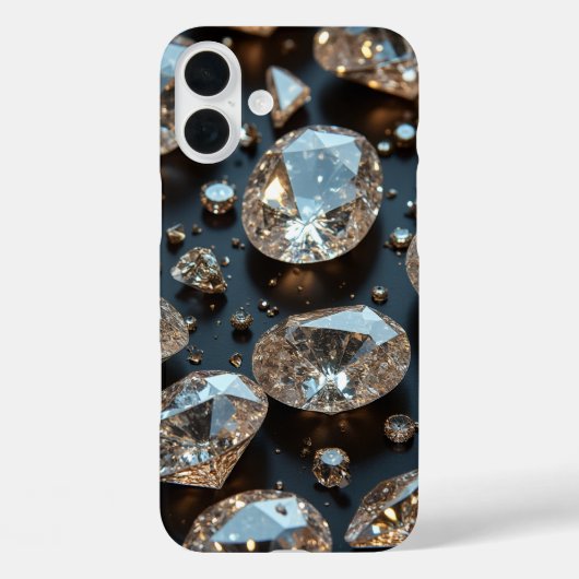 Diamond iPhone Case ziet eruit als echte diamanten (Achterkant)