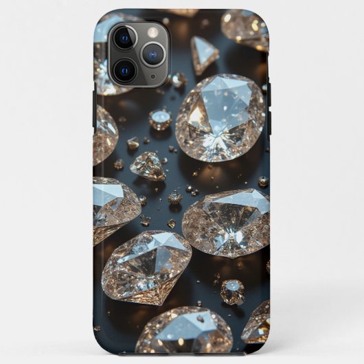 Diamond iPhone Case ziet eruit als echte diamanten (Achterkant)