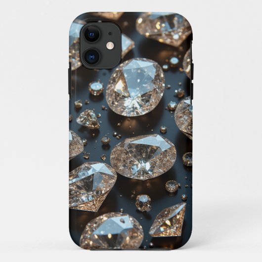 Diamond iPhone Case ziet eruit als echte diamanten (Achterkant)