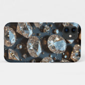Diamond iPhone Case ziet eruit als echte diamanten (Achterkant (horizontaal))