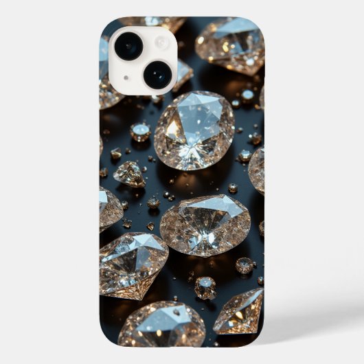 Diamond iPhone Case ziet eruit als echte diamanten (Achterkant)
