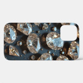Diamond iPhone Case ziet eruit als echte diamanten (Achterkant (horizontaal))