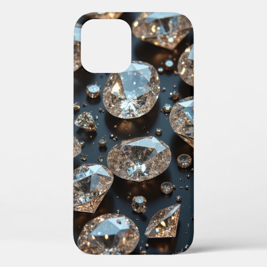 Diamond iPhone Case ziet eruit als echte diamanten (Achterkant)