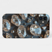 Diamond iPhone Case ziet eruit als echte diamanten (Achterkant (horizontaal))